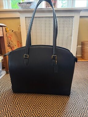 Vintage Coach Arcadia Tote laptop bag 4409 Navy Madison collection Italy